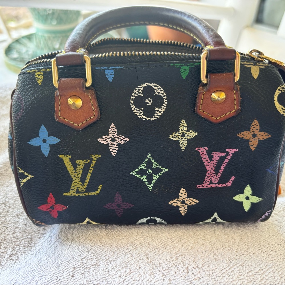Vintage 2003 Louis Vuitton Multicolor Murakami Monogram Speedy Nano